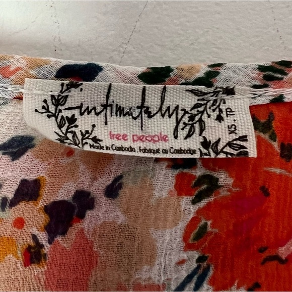 Intimately Free People Say It To Me Floral Ruffle Romantic Boho Summer Bodysuit - Picture 4 of 15